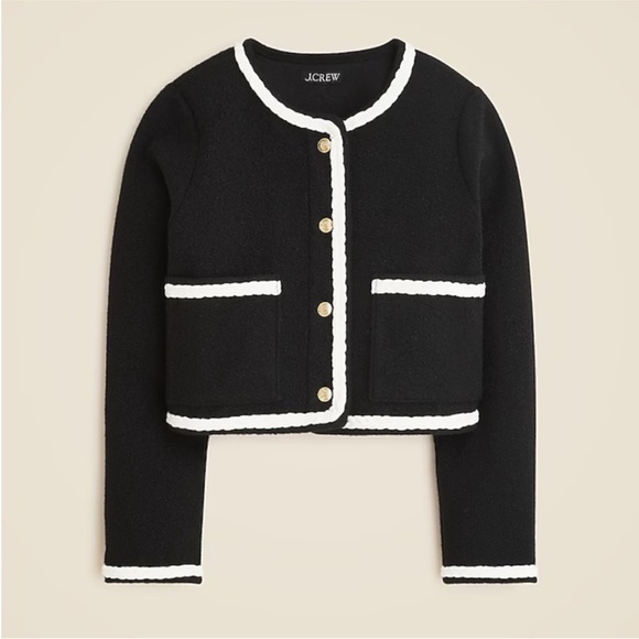 J. Crew Jackets & Blazers - J. Crew Cropped bouclé yarn lady jacket blazer Size Small